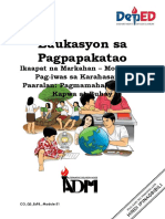 EsP8 Q4 Mod51 Pag-iwasSaKarahasanSaPaaralanPagmamahalSaSariliKapwaAtBuhay