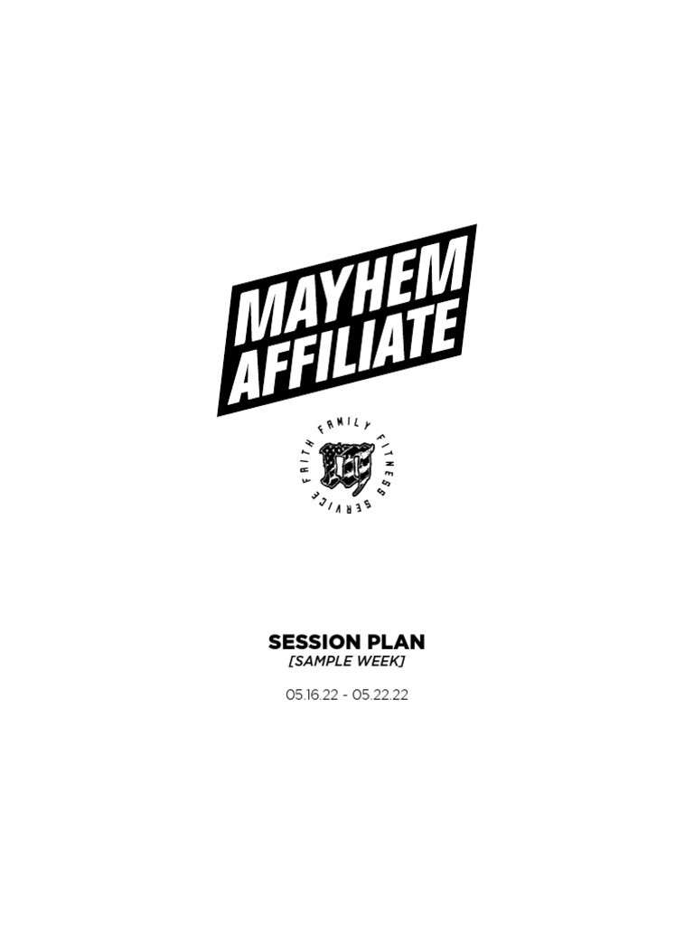 Mayhem Programming Weekly Overview | PDF | Physical Fitness ...