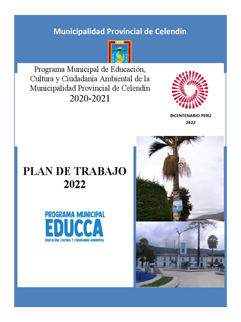 Plan Municipal EDUCCA 2022 Celendín | PDF | Sustentabilidad | Entorno ...