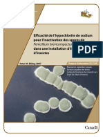 Efficacité de L'hypochlorite de Sodium Pour L'inactivation Des Spores de Dans Une Installation D'élevage D'insectes