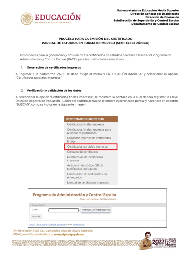 Emisión de Certificado Parcial Semi-Electrónico | PDF | Negocios