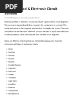 100+ Electrical & Electronic Circuit Symbols