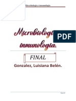 Microbiología e Inmunología FINAL. Gonzalez Luisiana Belén.