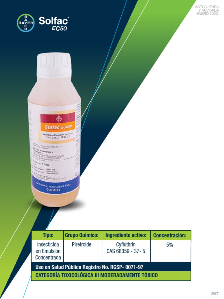 Tipo: Grupo Químico: Ingrediente Activo: Concentración | PDF | Agua ...