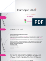 Cardápio 2023