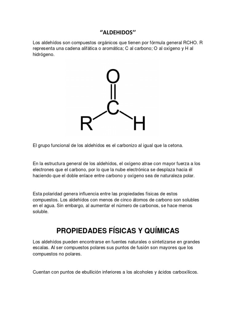 Propiedades y Usos de Aldehídos | PDF | Ciencia y matemáticas
