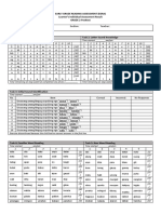 Score Sheet-Grade 2 Posttest Test