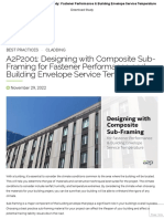 Composite Sub-Framing & Building Envelope Service Temperature