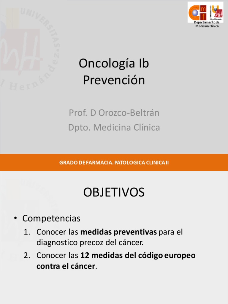 Tema 2b Oncología I | PDF | Cáncer | Cáncer colonrectal
