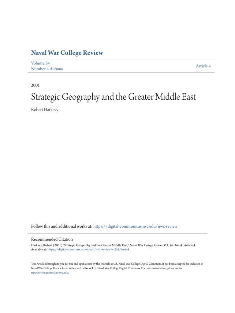 Strategic Geography and The Greater Middle East | PDF | Geopolitics ...