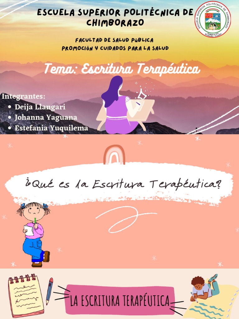 Escritura Terapéutica Llangari Yaguana Yuquilema Pdf Las