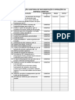 Plano de Ação Auditoria de Documentação e Operações Da Empresa Cometais