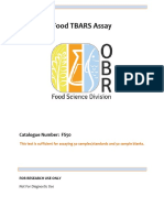 Food Tbars Assay - Catalogue n.50