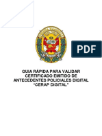 Guia para Validar Certificado de Antecedentes Policiales