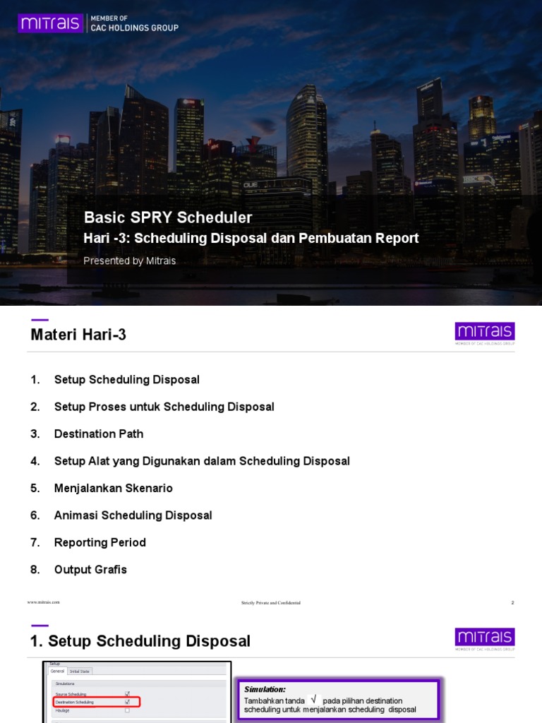 Scheduling Disposal Dan Pembuatan Report Spry Pdf