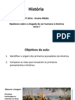 Aula 7 en Médio Rotas de Povoamento Da América