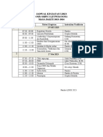 Jadwal Kegiatan LDKS