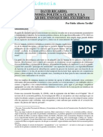 Tavilla Pablo, David Ricardo, La Economía Clásica y La Actualidad Del Enfoque Del Excedente