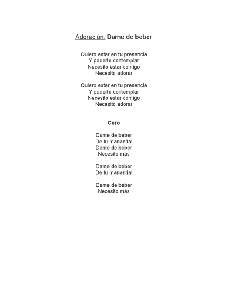 Dame de beber pdf