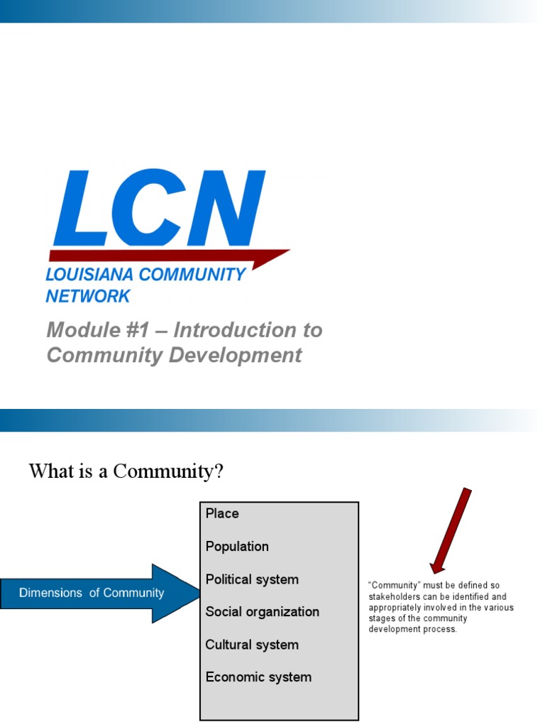 Community Development Process Overview | PDF | Community | Goal