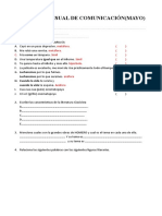 Examen Mensual de Comunicación Mayo