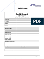Annex 3 Auditing Guide Audit Report Template