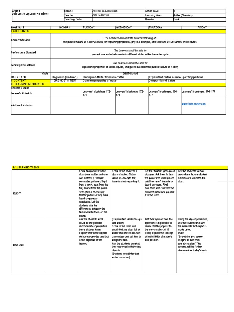 Grade 8 Guide Pdf Matter Atoms