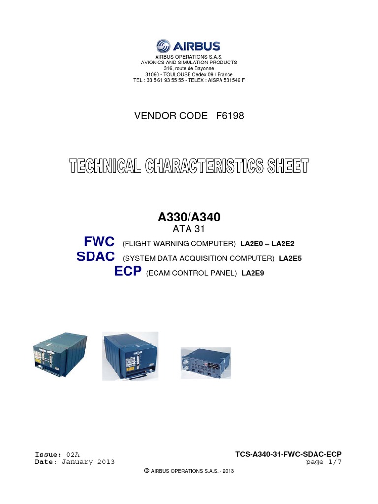 A320 FWC and SDAC Technical Overview | PDF | Computer Science | Aviation
