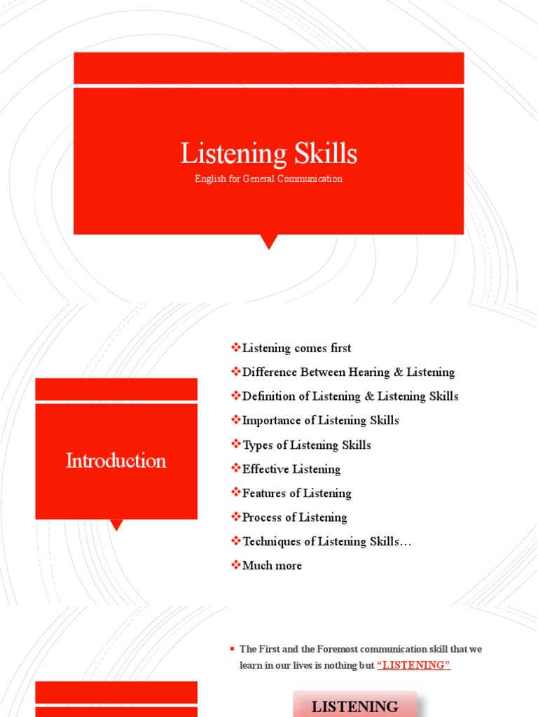 Mastering Effective Listening Skills | PDF | Communication | Nonverbal ...