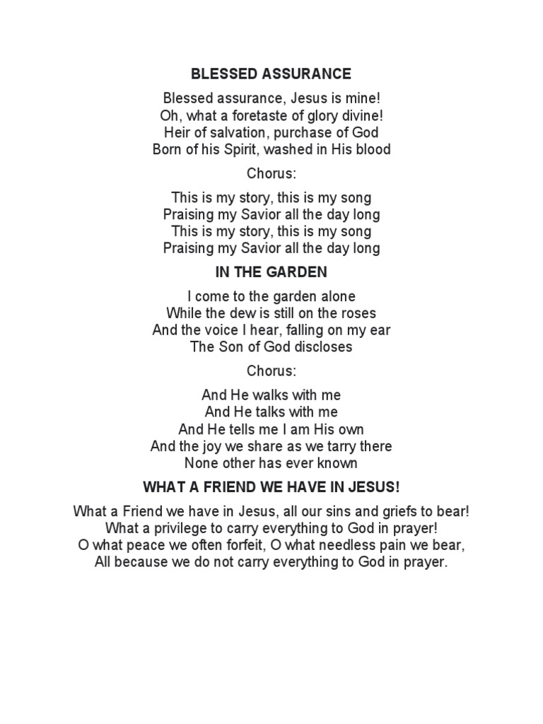 BLESSED ASSURANCE | PDF