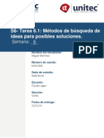 Tarea 6.1 - Métodos de Búsqueda de Ideas para Posibles Soluciones - Miguel Martínez