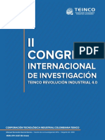 Ii Congreso Internacional de Investigación Teinco Revolución Industrial 4.0