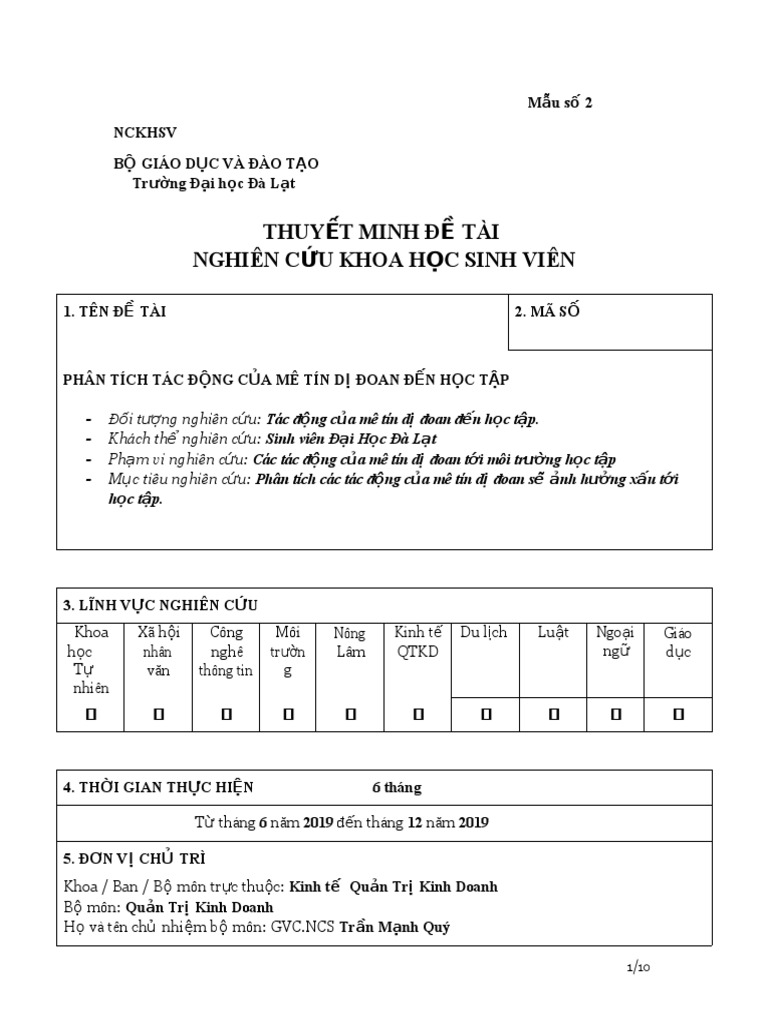 Mau thuyet minh de tai nghien cuu khoa hoc sinh vien pdf