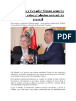 Costa Rica y Ecuador Firman Acuerdo Comercial