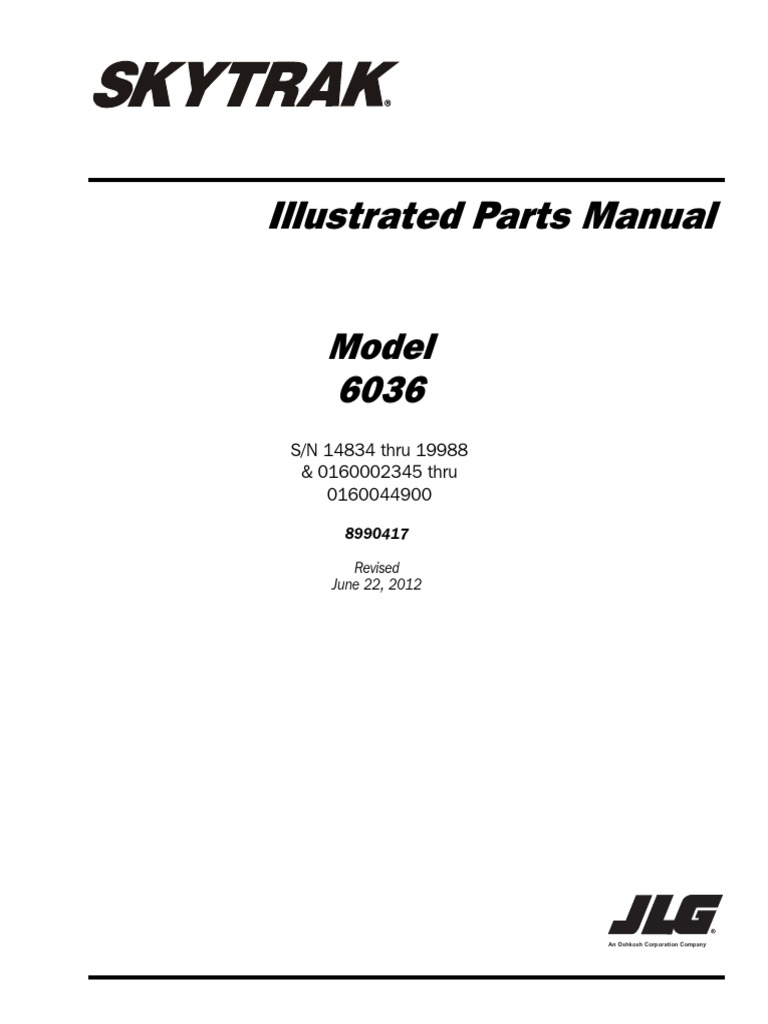 Illustrated Parts Manual 6036 Model | PDF | Automotive Industry ...