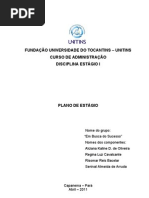 Plano de Estagio Em Busca Do Sucesso