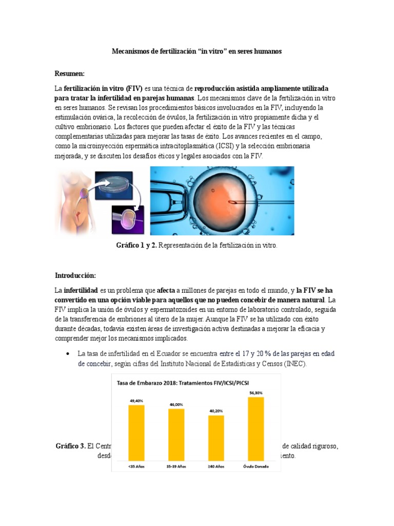 Mécanismes de fécondation in vitro chez l’homme |  PDF
