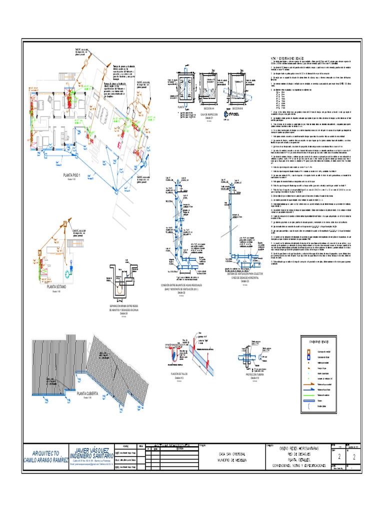 Planos Diseño Desagues | PDF | La contaminación del agua | Ingeniero civil