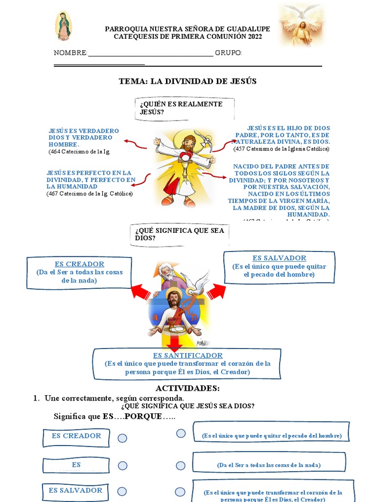 La Divinidad de Jesús en Catequesis | PDF | Dios | María, madre de Jesús