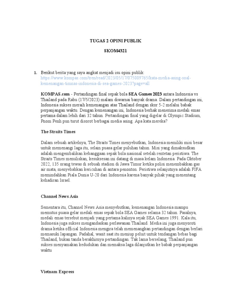Tugas2 Opini Publik | PDF