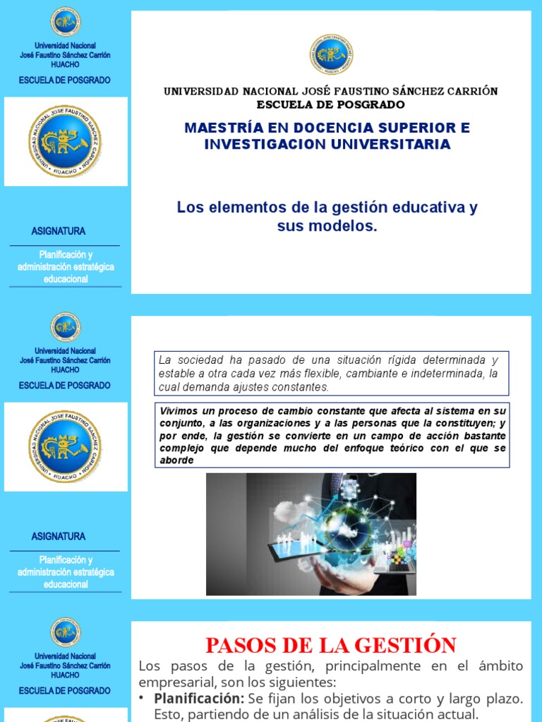 Elementos de La Gestión Educativa | PDF | Planificación