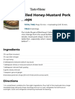 Grilled Honey-Mustard Pork Chops Recipe - How To Make It