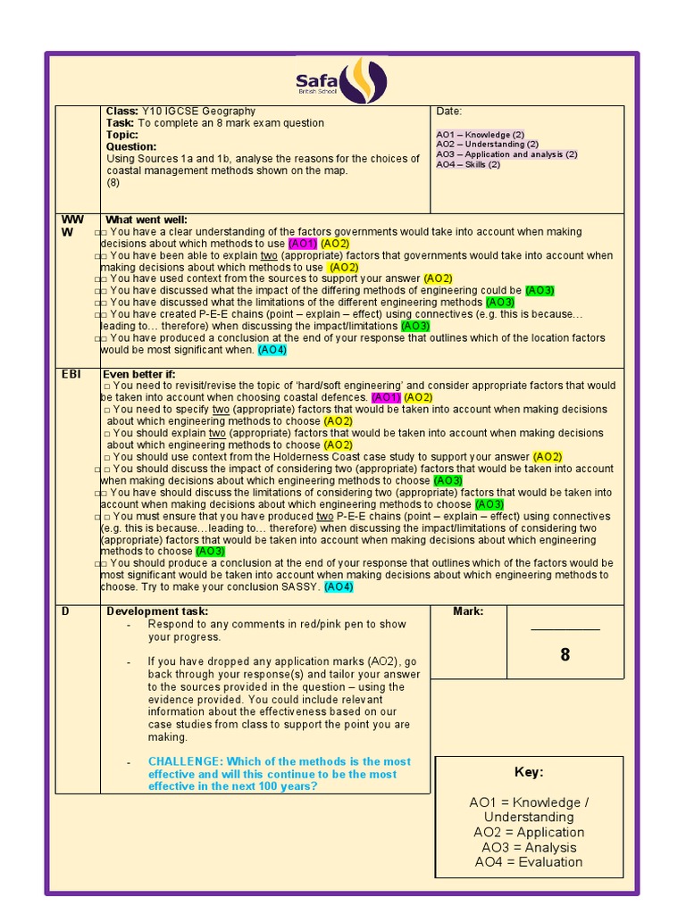 Y10 Geography: Coastal Management | PDF | Engineering | Cognition
