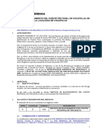 Términos de Referencia: Servicio de Mantenimiento Del Puente Peatonal de Viscapalca de La Localidad de Viscapalca