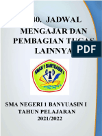 Jadwal Mengajar Dan Pembagian Tugas Lainnya: Sma Negeri 1 Banyuasin I Tahun Pelajaran 2021/2022