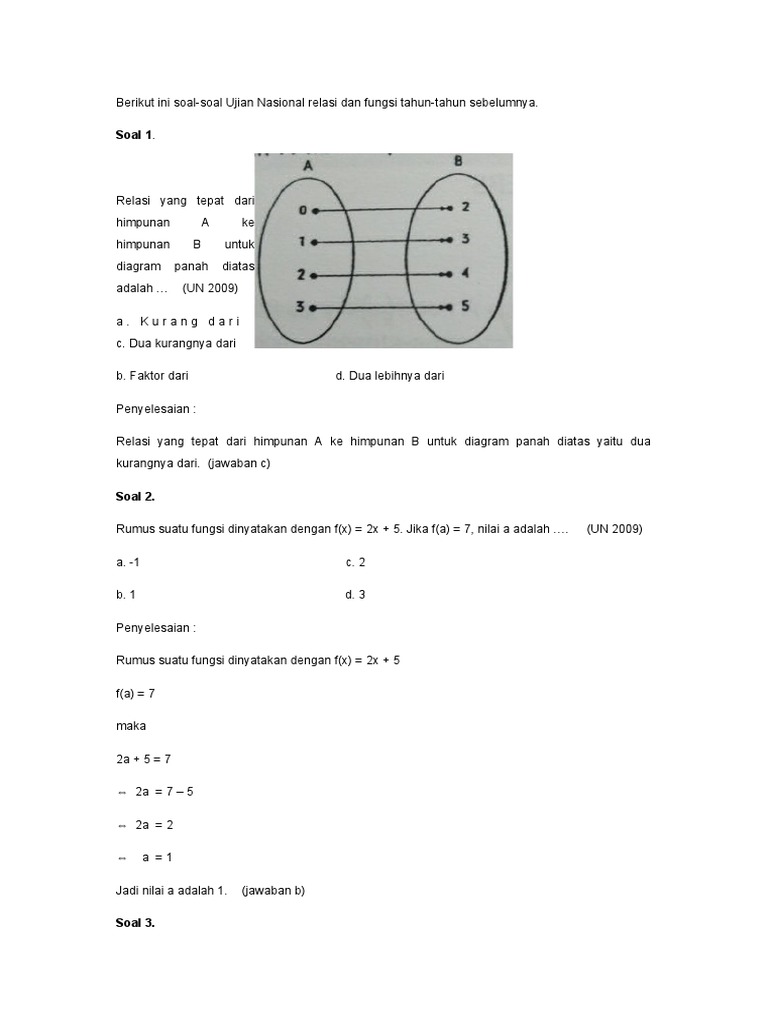 Soal Ujian Nasional Matematika | PDF | Metode & Bahan Ajar | Sains ...