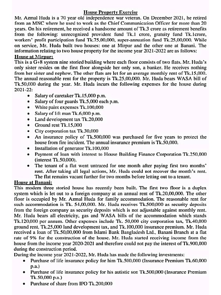 House Property Problem Solved | PDF