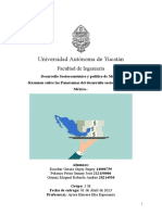 Resumen Sobre Los Panoramas Del Desarrollo Socioeconómico de México.