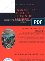 Empresas Mineras y Personas Ilustres de Arequipa