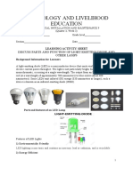 Technology and Livelihood Education: Discuss Parts and Function of Light Emitting Diode and Other Lamps